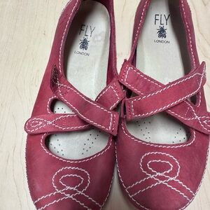 Fly London Kids Red Dress Shoes